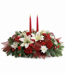 Yuletide Magic Centerpiece from Westbury Floral Designs in Westbury, NY